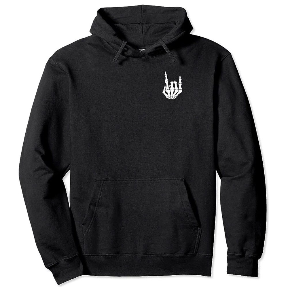 Skeleton Rock Hand Hoodie